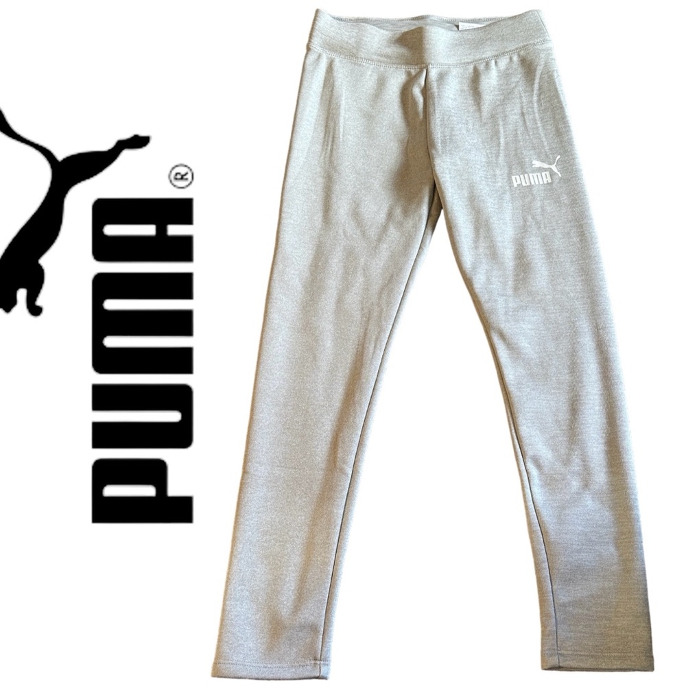PUMA Youth Girls Fleece Lined Slim Sweatpants M 7/8